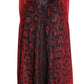 Dolce & Gabbana Red Leopard Print Sleeveless Men Tank T-shirt