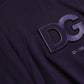 Dolce & Gabbana Purple Logo Patch Short Sleeve Cotton T-shirt