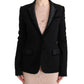 Dolce & Gabbana Elegant Black Jacquard Slim Fit Blazer