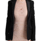 Dolce & Gabbana Elegant Black Jacquard Slim Fit Blazer