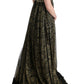 Dolce & Gabbana Sunflower Lace Crystal Maxi Shift Dress