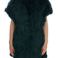 Dolce & Gabbana Exquisite Green Alpaca Fur Long Vest