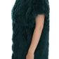 Dolce & Gabbana Exquisite Green Alpaca Fur Long Vest