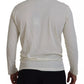 Dsquared² Beige Cotton Linen Long Sleeves Pullover Sweater