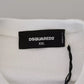 Dsquared² White Embroidered Crewneck Sweatshirt Sweater