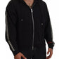 Dsquared² Black Embellished Full Zip Hooded Sweater