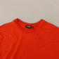 Dsquared² Orange Modal Short Sleeves Crewneck T-shirt