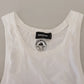 Dsquared² White Cotton Linen Sleeveless Tank T-shirt