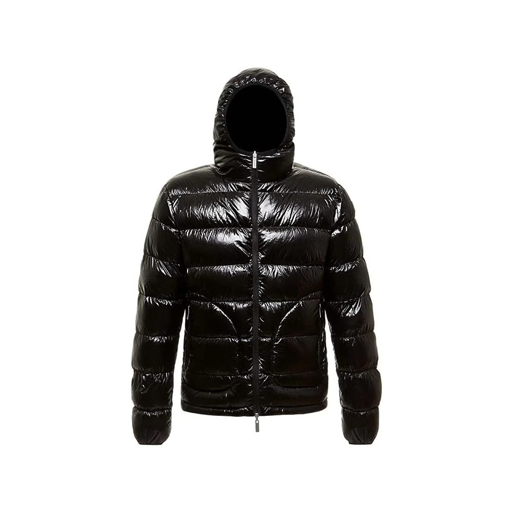 Centogrammi Reversible Hooded Down Jacket in Brown and Black