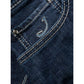 Jacob Cohen Exclusive Indigo Straight Leg Jeans with Bandana Detail