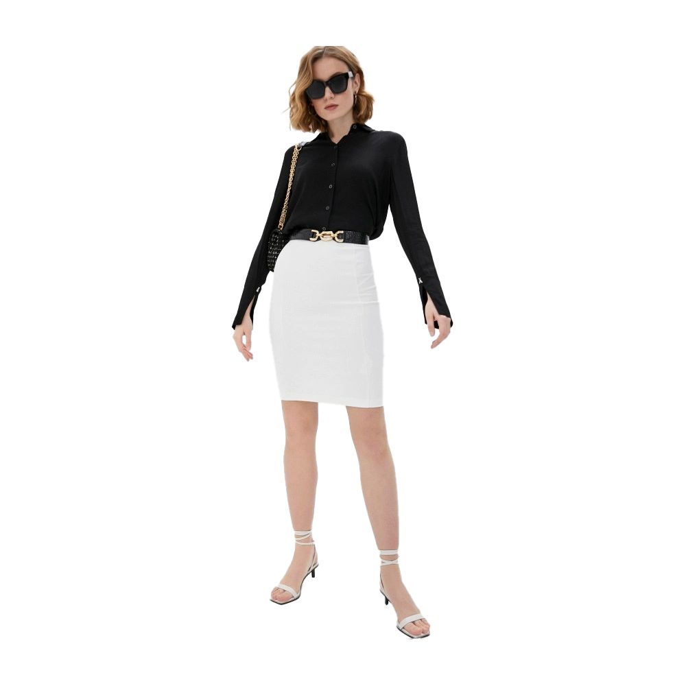 Patrizia Pepe White Cotton Skirt