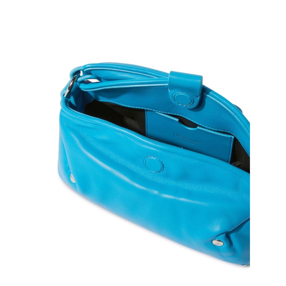 Off-White Blue Leather Crossbody Bag