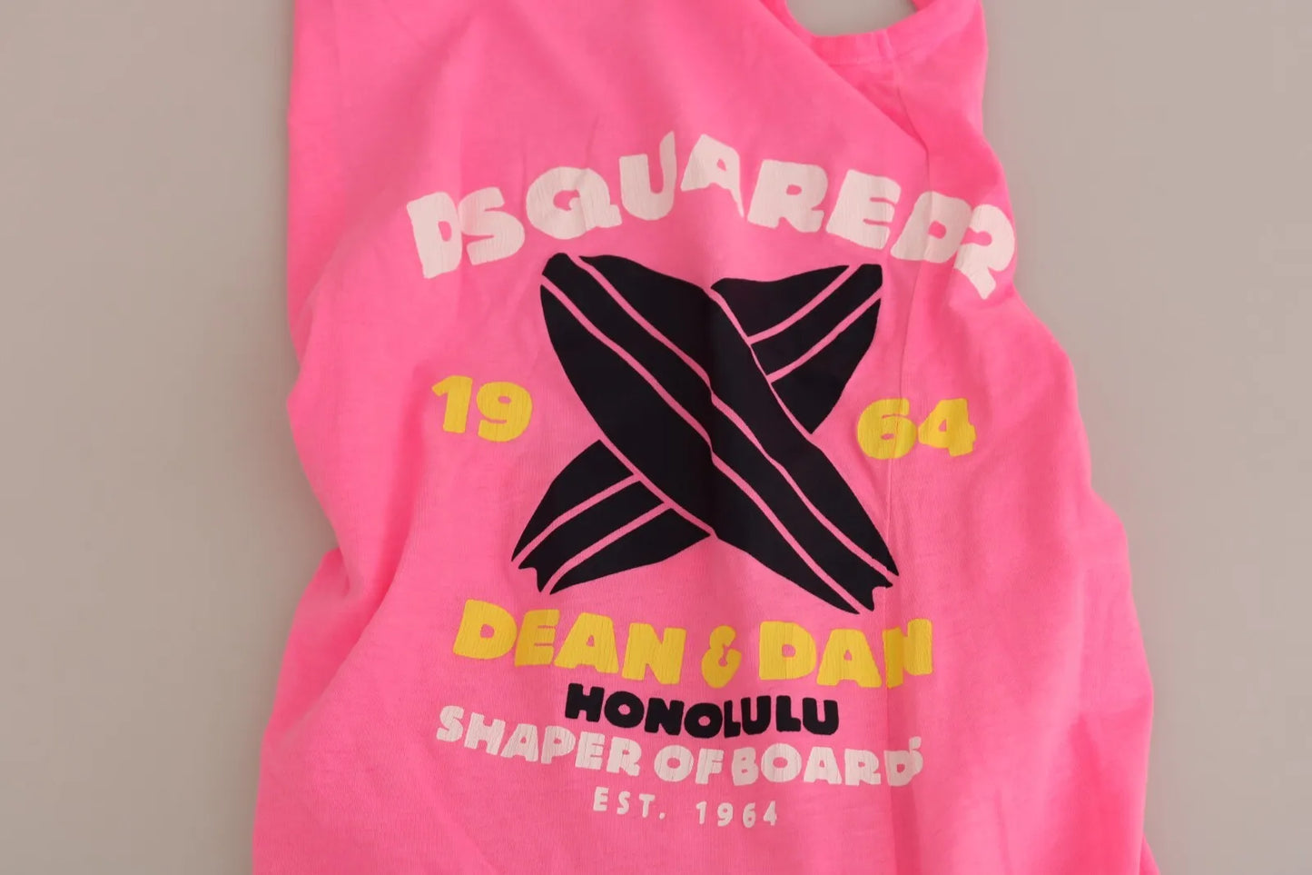 Dsquared² Pink Logo Print Sleeveless Sheath Mini Dress