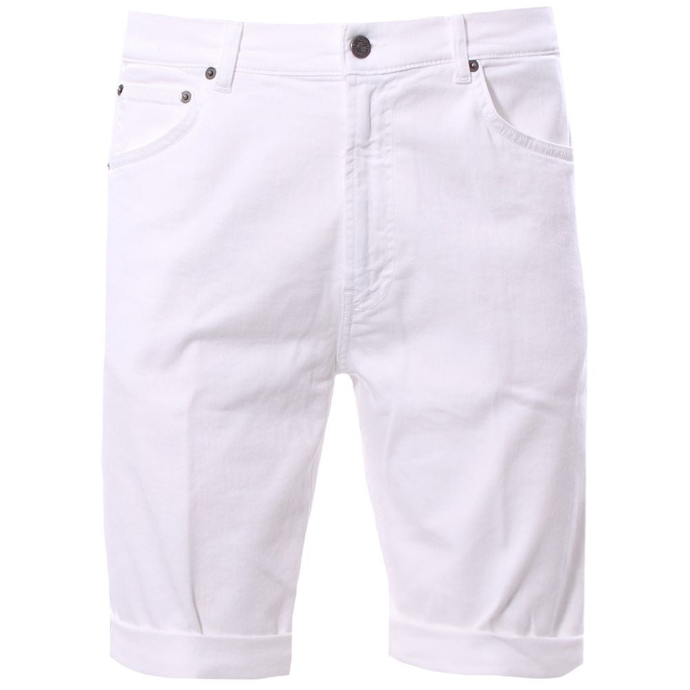 Dondup Chic White Stretch Cotton Bermuda Shorts