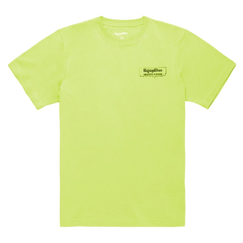 Refrigiwear Crisp Cotton Logo Tee in Vibrant Yellow