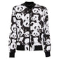 Dolce & Gabbana Elegant White Panda Print Nylon Jacket