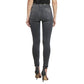 Patrizia Pepe Sleek Grey Skinny Jeans with Embroidery Detail