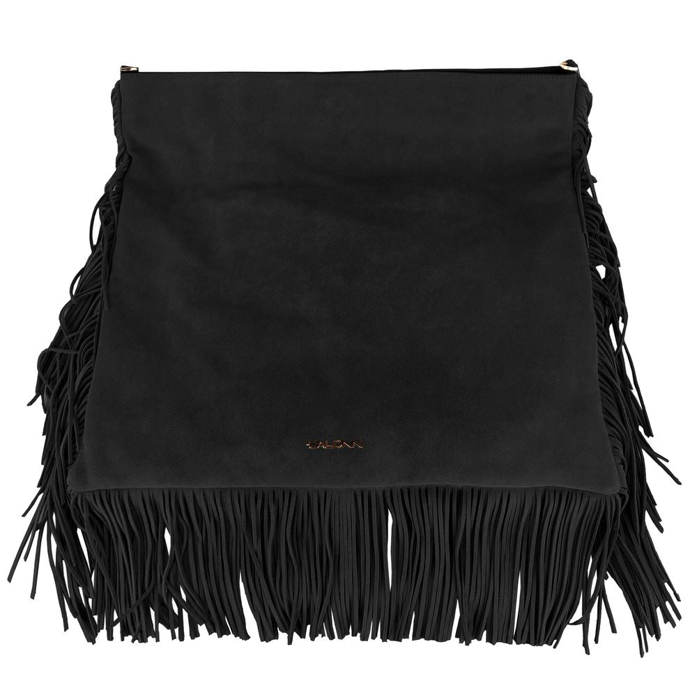 Baldinini Trend Chic Suede Fringe Crossbody Bag