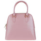 Baldinini Trend Elegant Pink Python-Print Calfskin Handbag