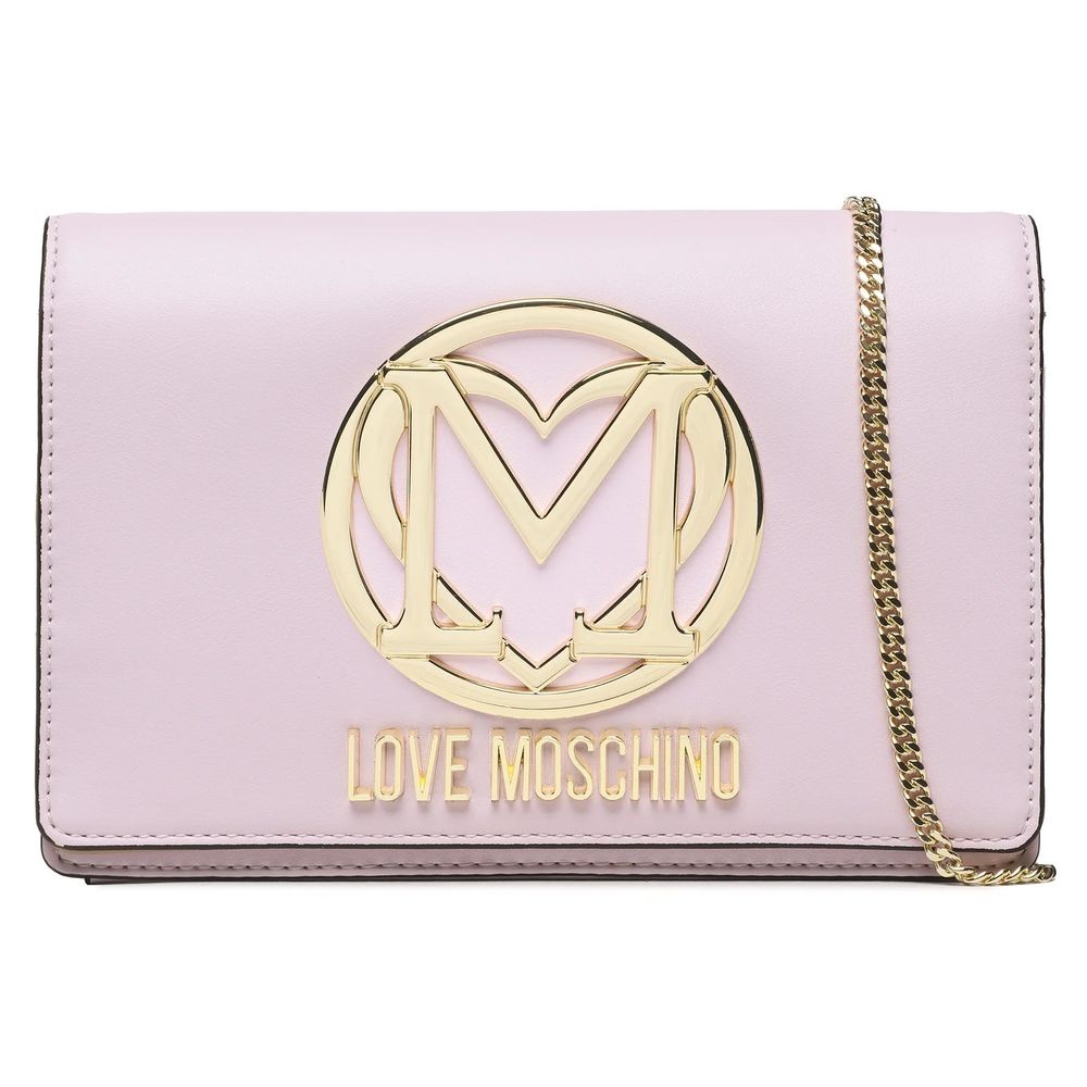 Love Moschino Chic Faux Leather Shoulder Bag in Pink