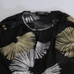 Dsquared² Gold Silver Silk Jacquard See Through Top Blouse