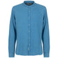 Fred Mello Elegant Light Blue Linen-Cotton Blend Shirt