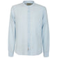 Fred Mello Chic Mandarin Collar Linen-Cotton Shirt