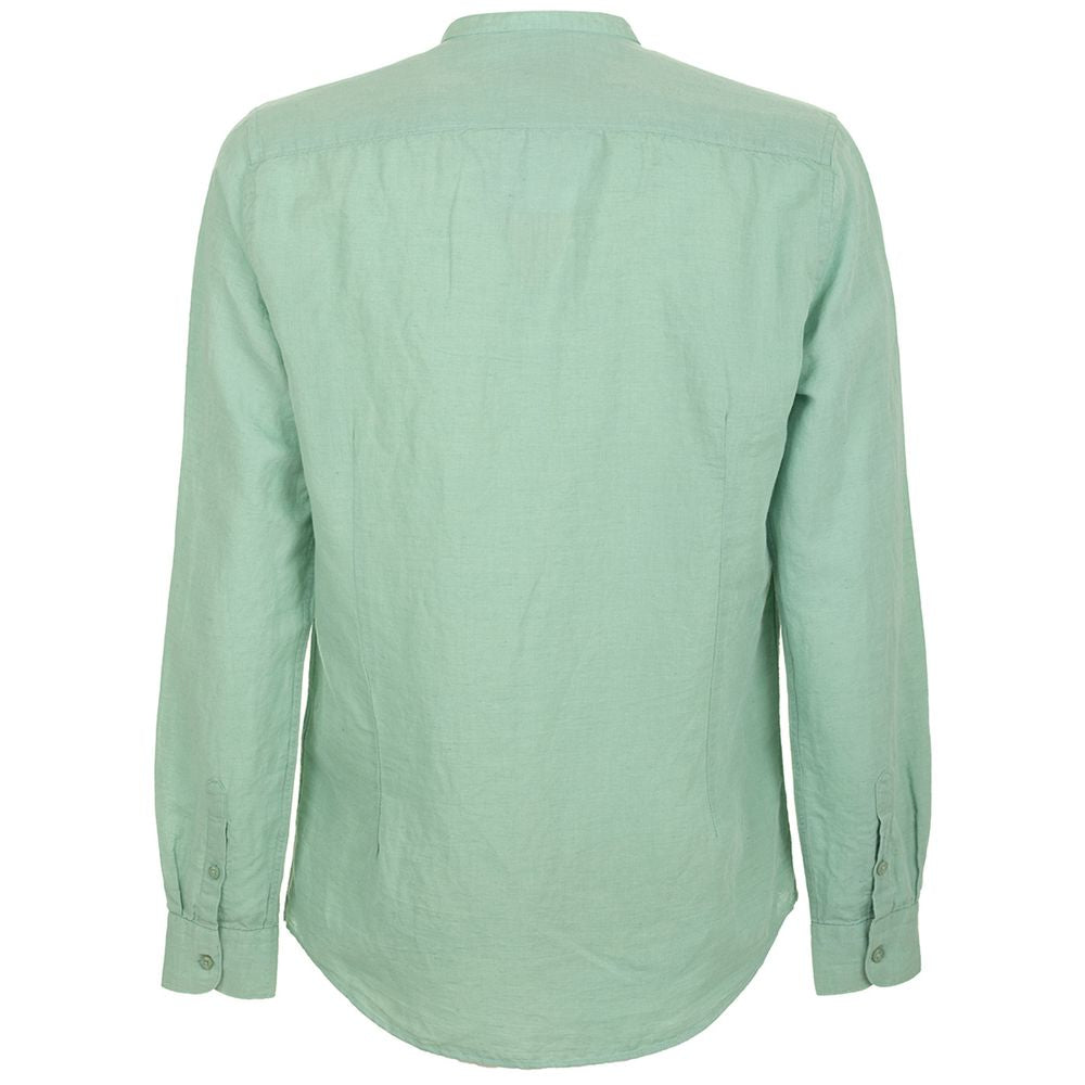 Fred Mello Apple Green Mandarin Collar Shirt