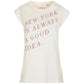 Fred Mello Elegant Rhinestone Studded White Tee