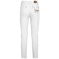 Fred Mello Chic White Cotton Blend Trousers for Women