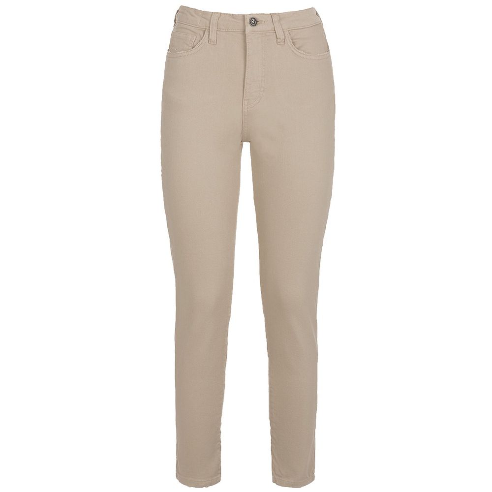 Fred Mello Chic Beige Five-Pocket Women's Trousers