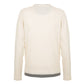 Fred Mello Chic Beige Long Sleeve Cotton Blend Sweater