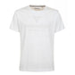 Fred Mello Crisp White Cotton Crewneck Tee with Front Design