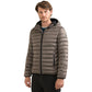 Fred Mello Sleek Gray Padded Jacket with Hood