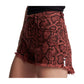 One Teaspoon Python Print Cotton Shorts with Frayed Hem