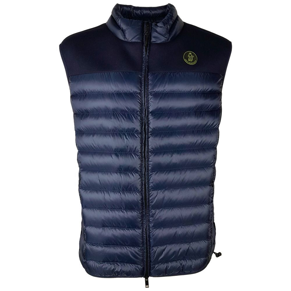 Centogrammi Elegant Dark Blue Nylon Quilted Vest