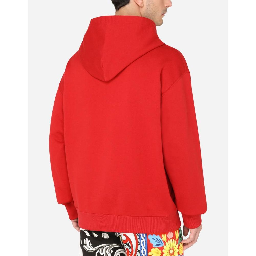 Dolce & Gabbana Elegant Crimson Cotton Sweatshirt