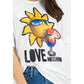 Love Moschino Chic Logo Cotton Tee in Elegant White