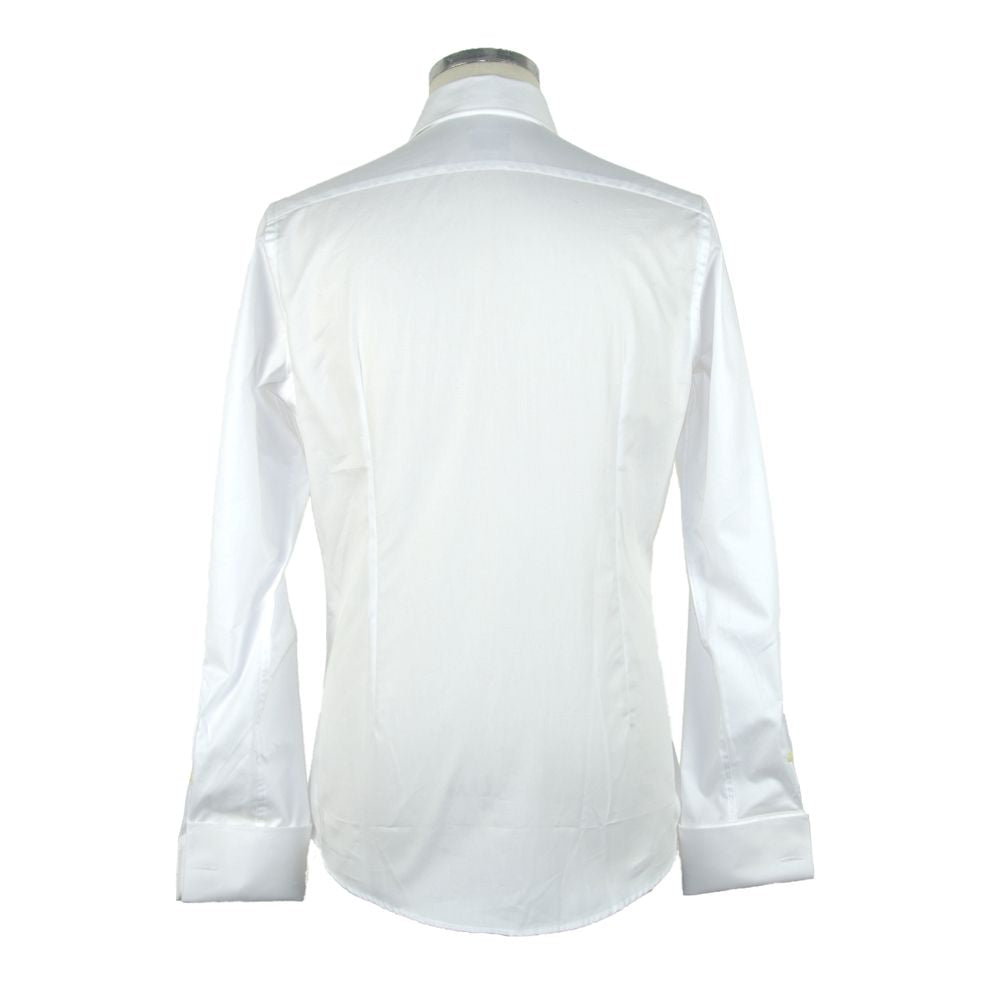 Made in Italy Elegant Ceremony White Cotton Shirt