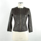 Emilio Romanelli Sleek Black Leather Jacket for Elegant Evenings