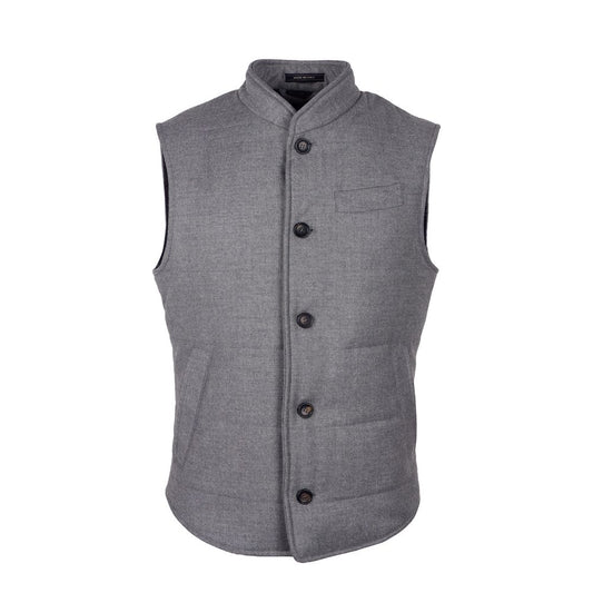 Made in Italy Elegant Woven Wool-Cashmere Men's Vest