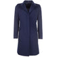 Made in Italy Elegant Virgin Wool Blue Coat for Her