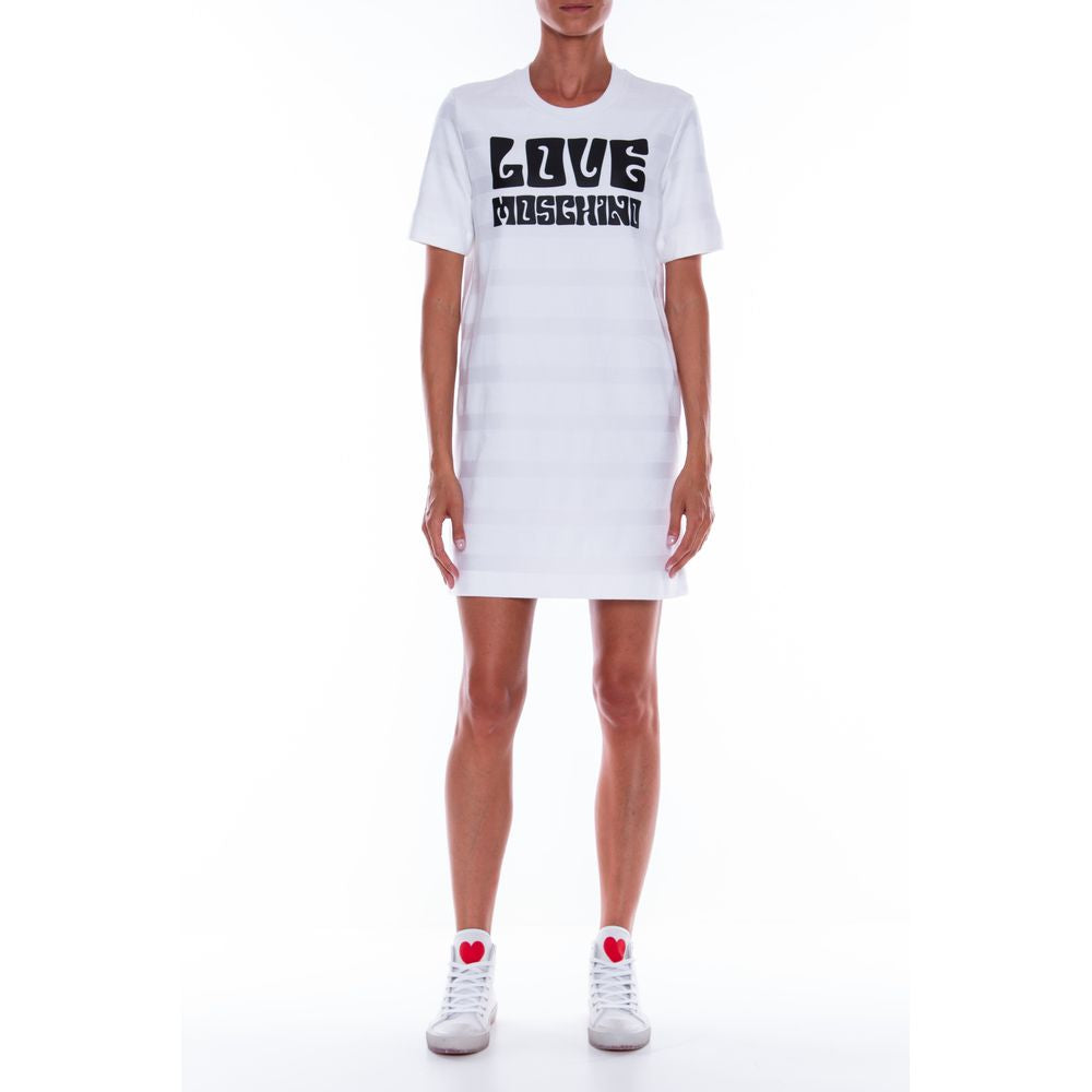 Love Moschino White Cotton Women Dress