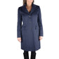 Made in Italy Elegant Blue Virgin Wool Coat