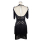 Elisabetta Franchi Sleeveless Sequin Tulle Fringe Dress