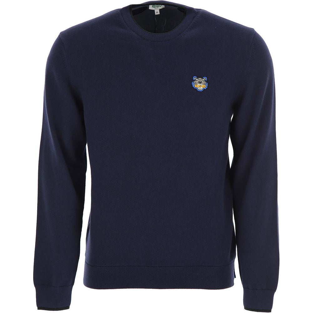 Kenzo Tiger Logo Cotton Crewneck Sweater - Men's Essential