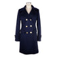 Made in Italy Elegant Blue Virgin Wool Ladies Coat