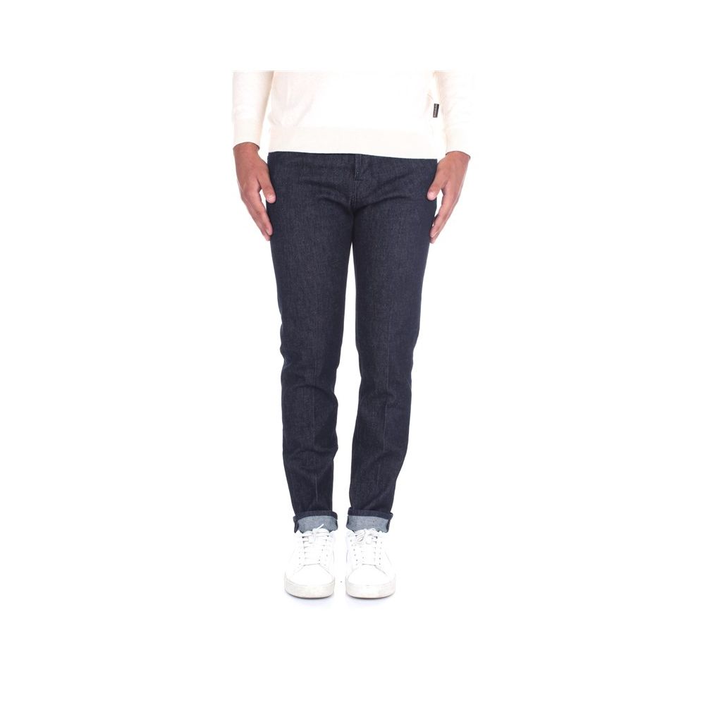 Jacob Cohen Sleek Slim Fit Designer Jeans with Leather Detail