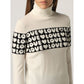 Love Moschino Chic Contrast Logo Turtleneck Sweater