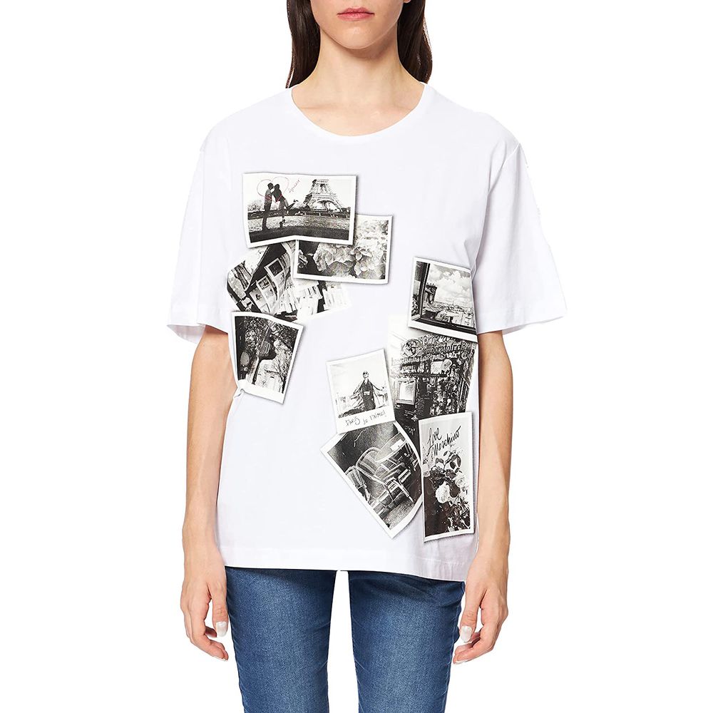 Love Moschino White Cotton Women T-Shirt